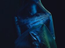 Black and Blue Abstract Painting