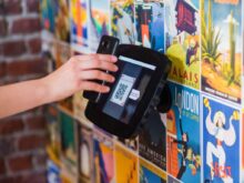 black POS machine