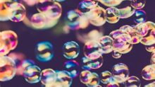green blue and pink bubbles