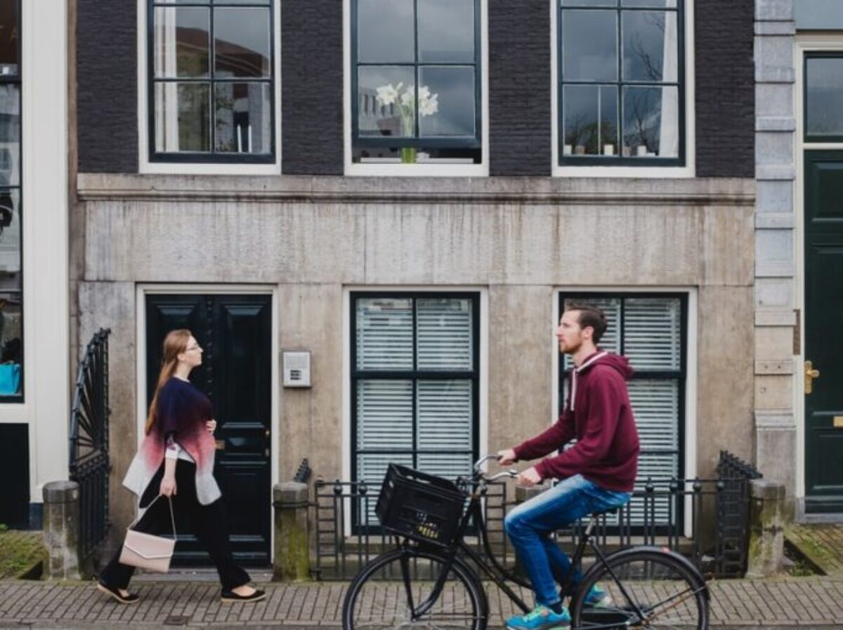 man riding a bicycle