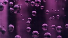 purple bubbles on liquid