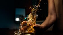 clear shot glass with water