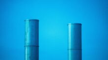 blue metal pipe on blue sky