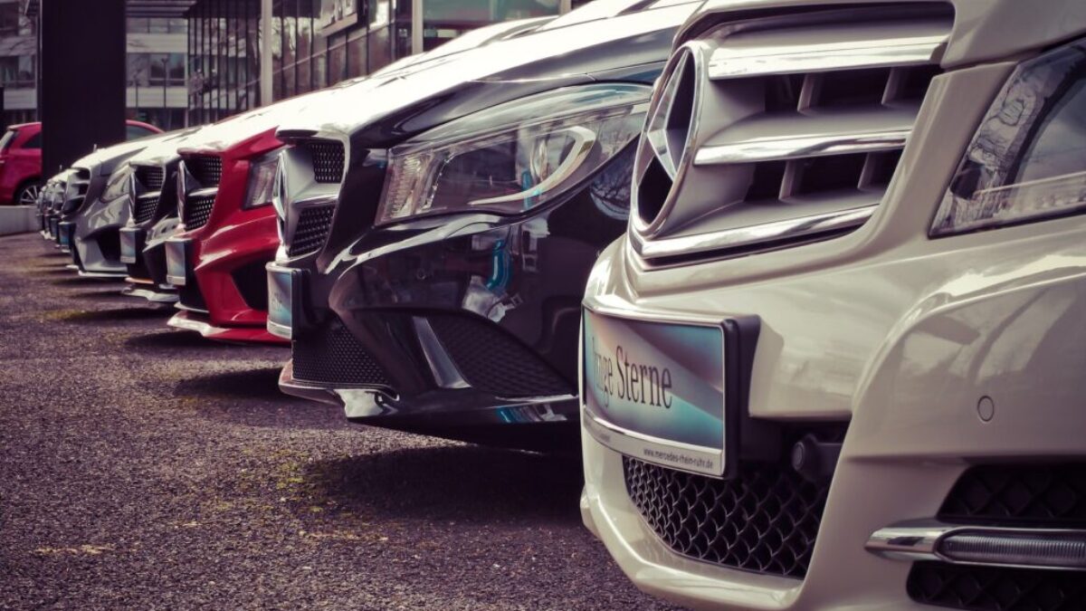 Mercedes Benz Parked in a Row