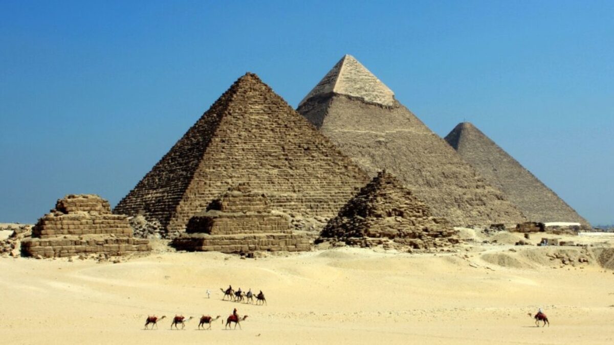 Gray Pyramid on Dessert Under Blue Sky