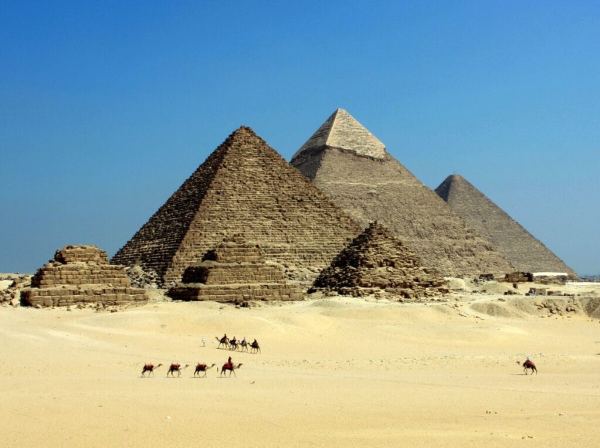 Gray Pyramid on Dessert Under Blue Sky