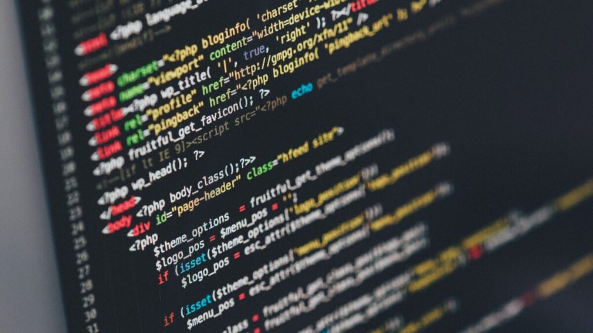 monitor showing Java programming