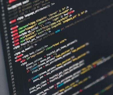 monitor showing Java programming