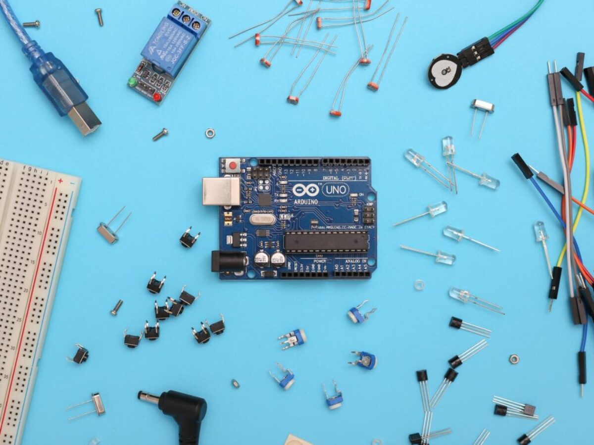 blue and black circuit board