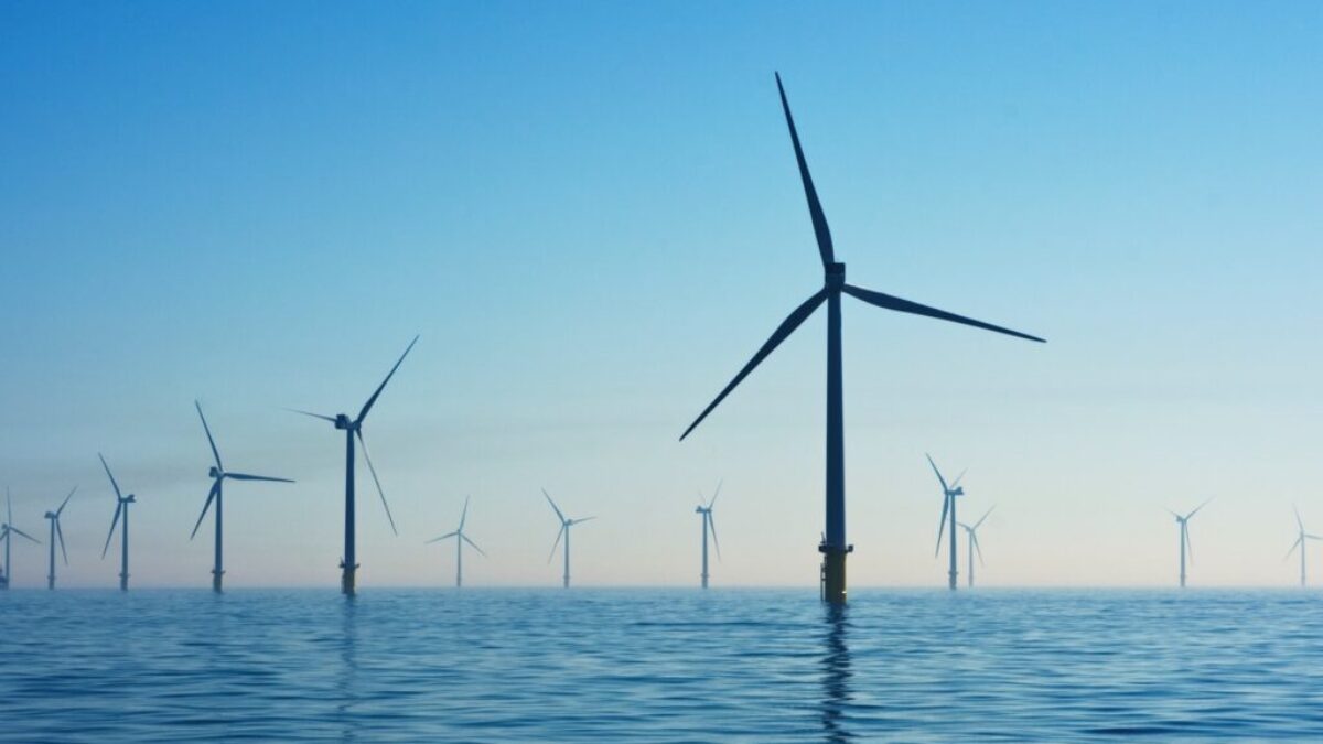 white electic windmill
