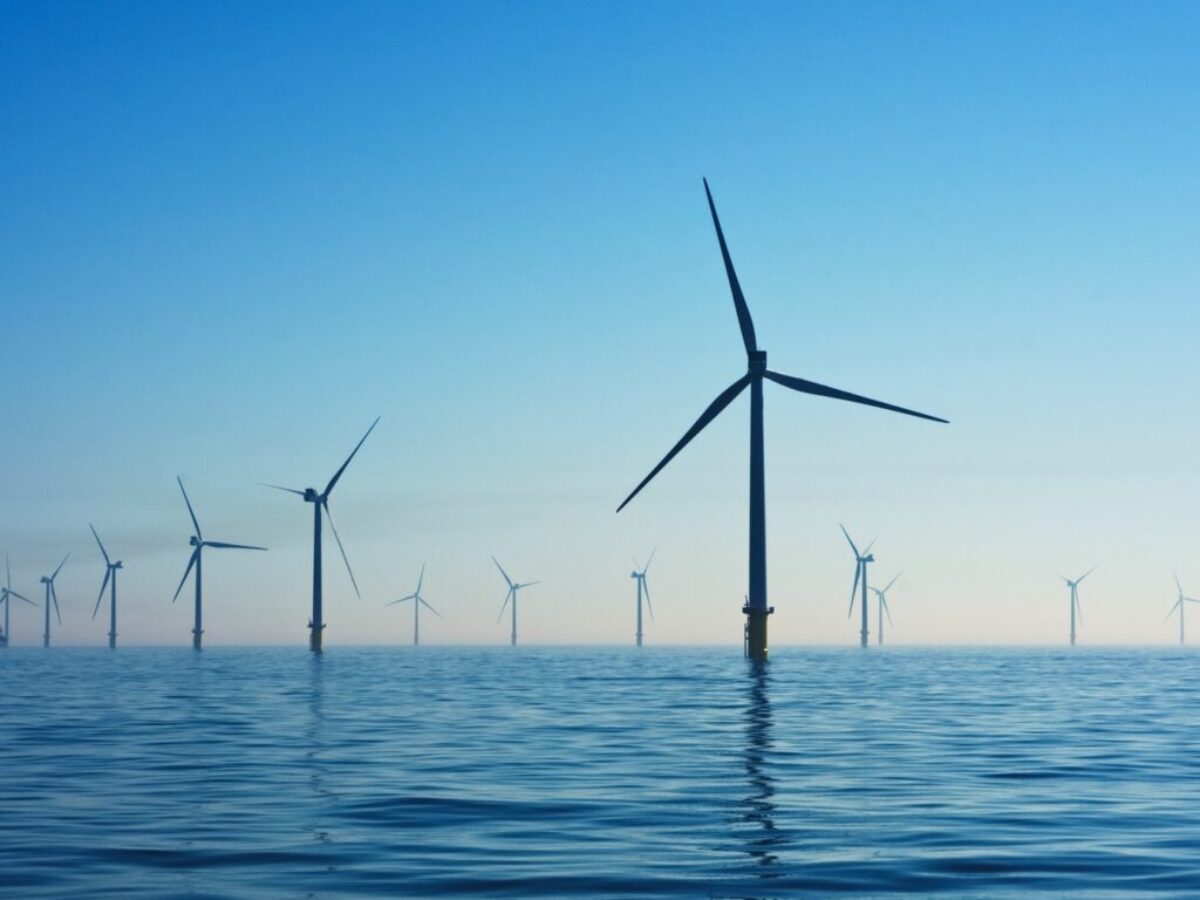 white electic windmill