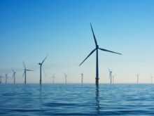 white electic windmill