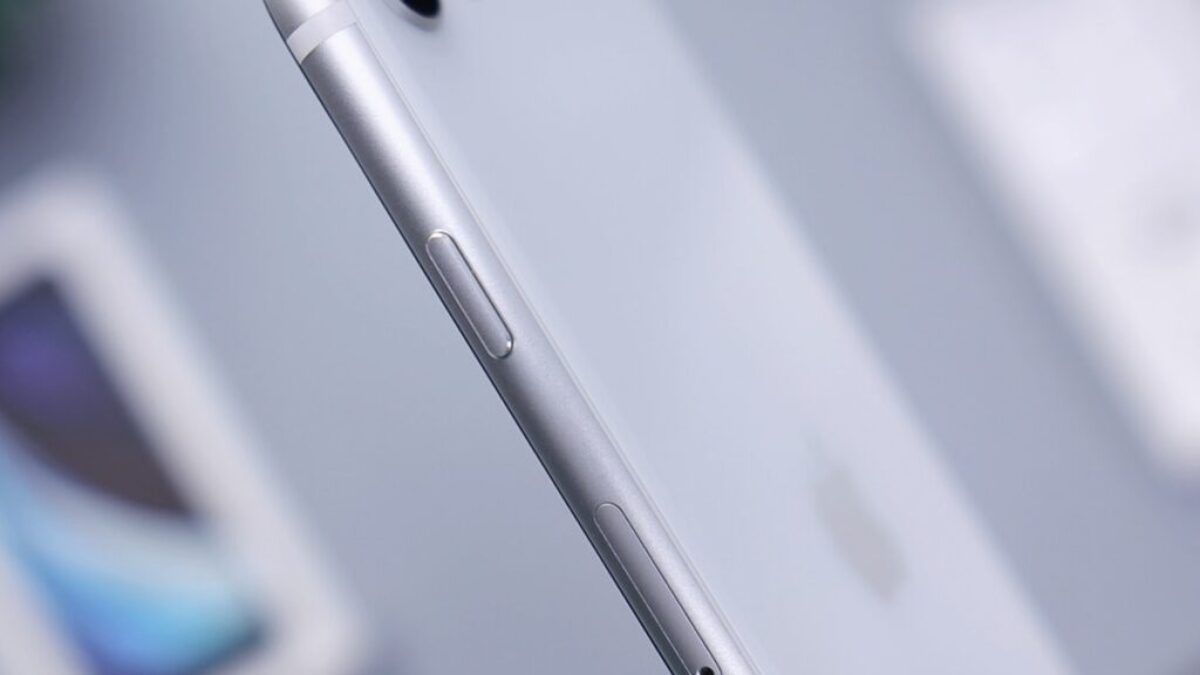 silver iphone 6 on white table