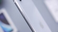 silver iphone 6 on white table