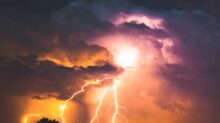 lightning strike at night