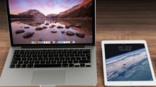 Macbook Pro Beside White Ipad