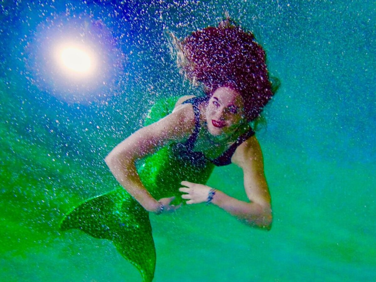 green mermaid illustration
