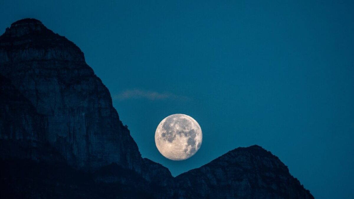 full moon over the mountain