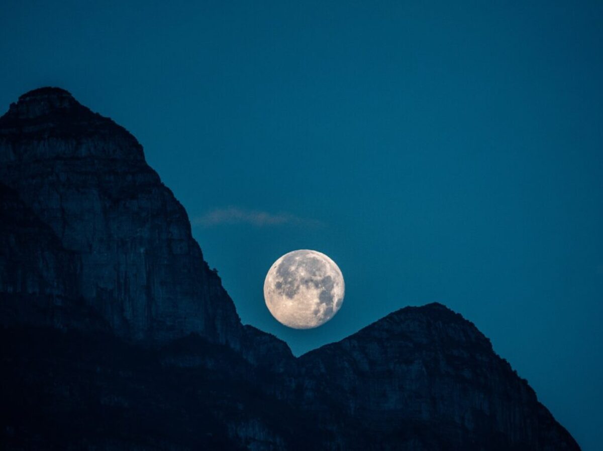 full moon over the mountain