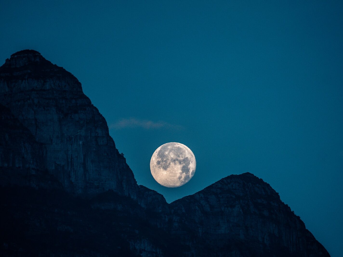 full moon over the mountain