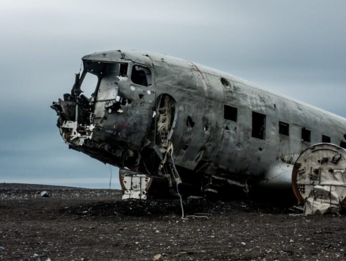 photo of crashed plane