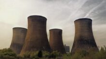 four brown concrete towers