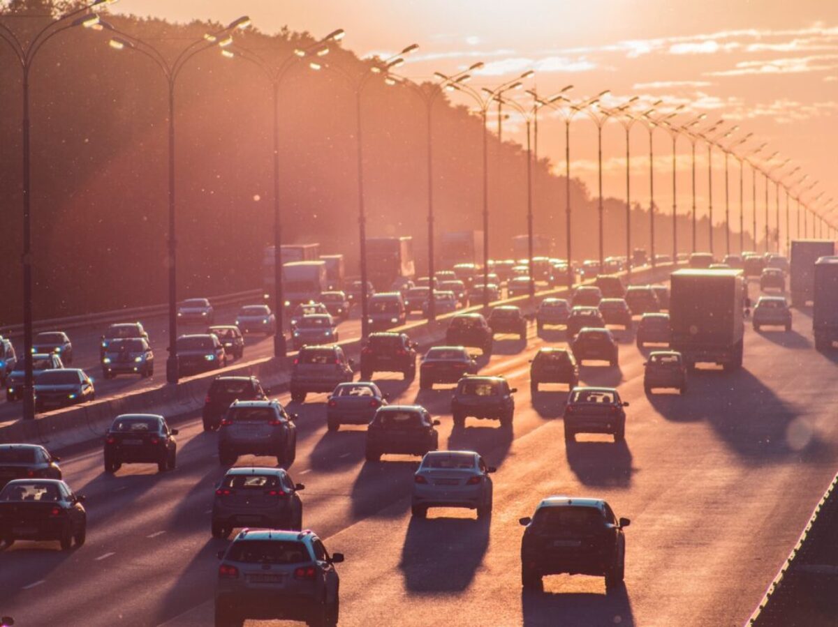 cars passing through north and south