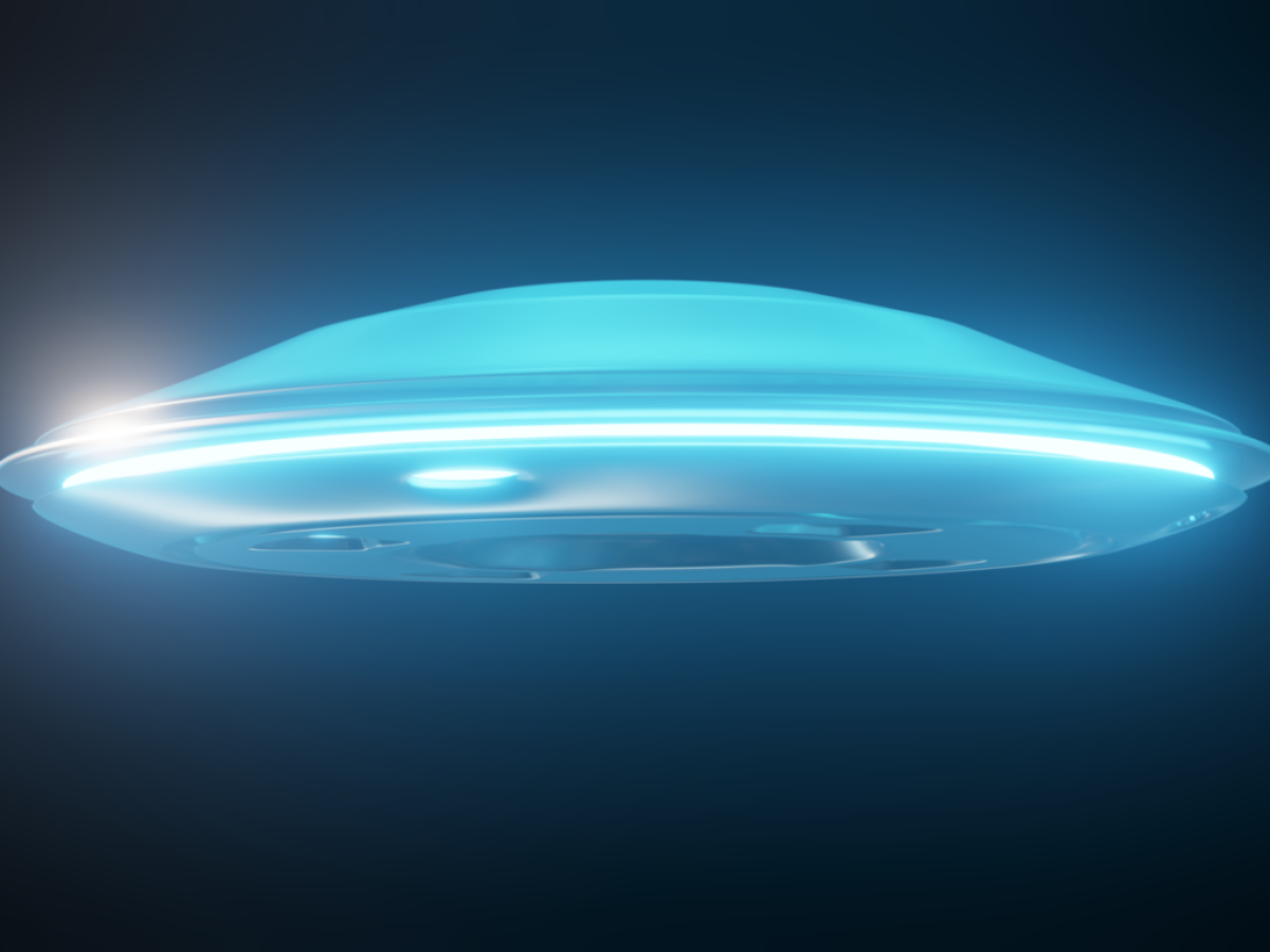 Blue and White Round Light