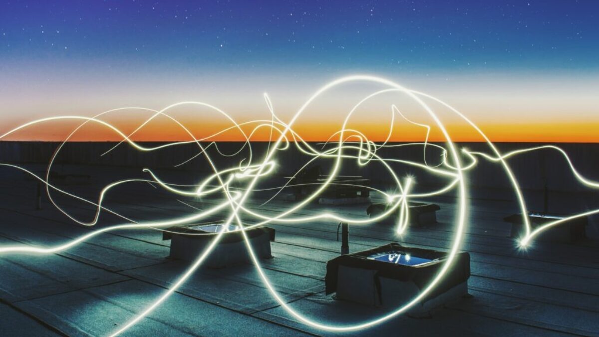 time lapse photography of square containers at night