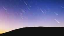 time lapse photography of shooting stars