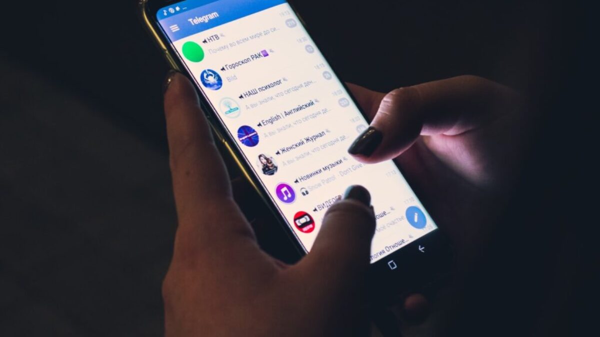 person using smartphone