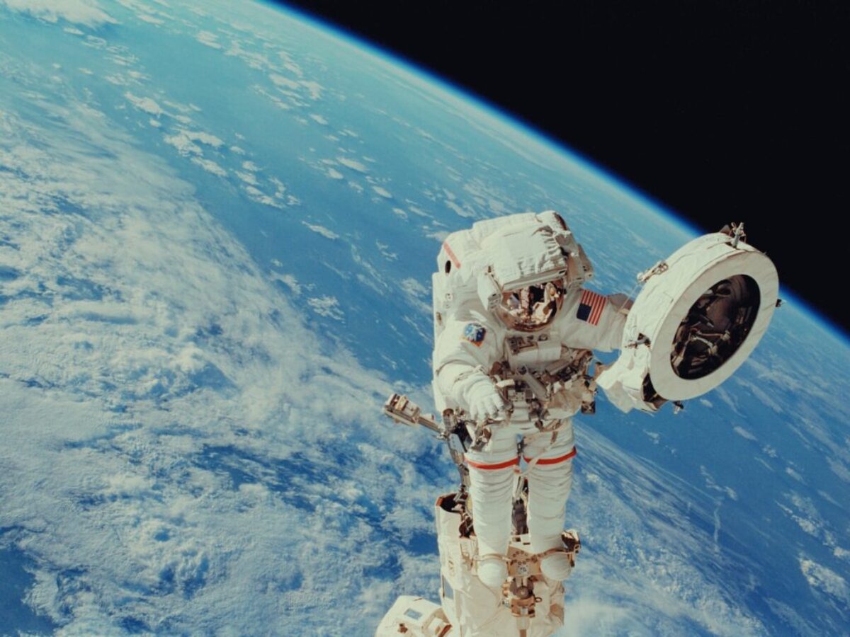 NASA astronaut performs extravehicular activity