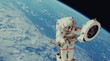 NASA astronaut performs extravehicular activity