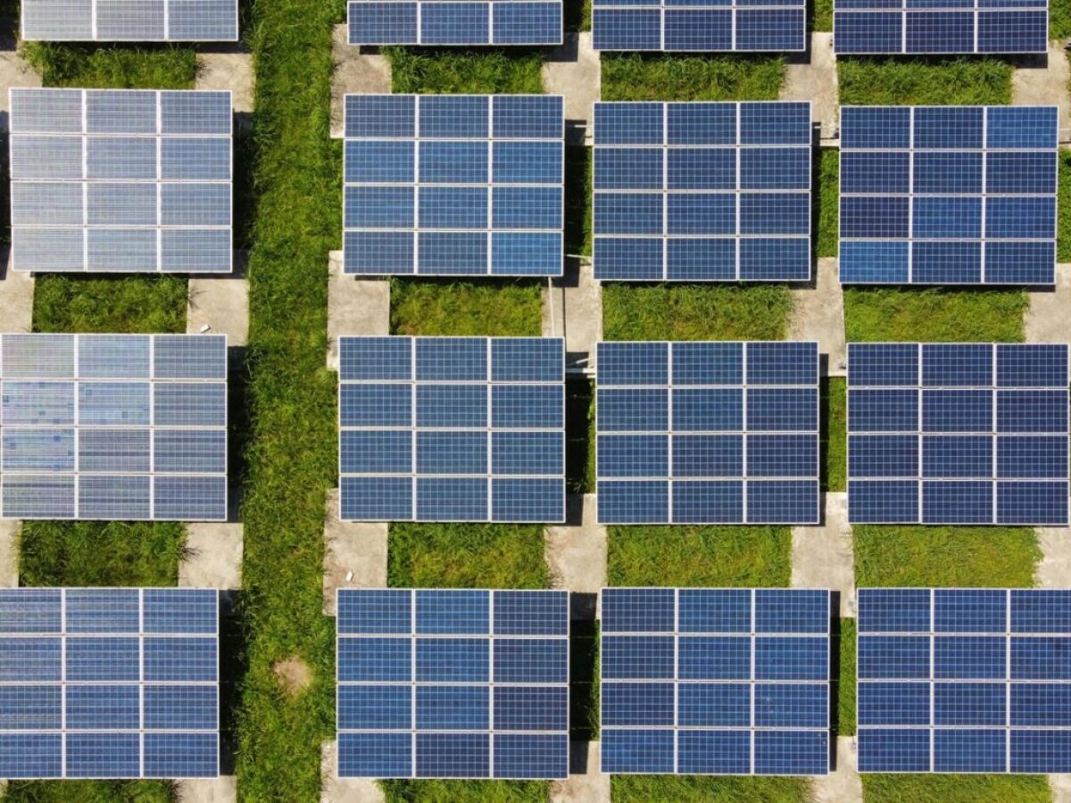 white and blue solar panels