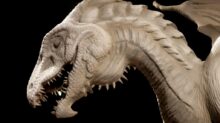 white and brown dragon head