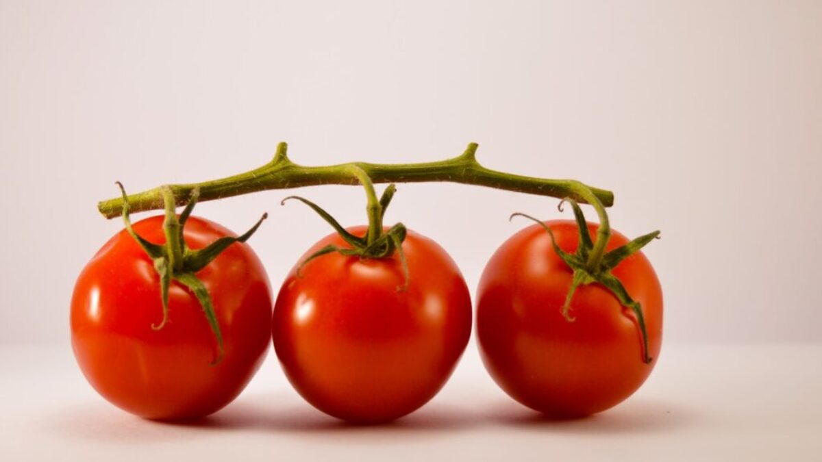 three cherry tomatoes