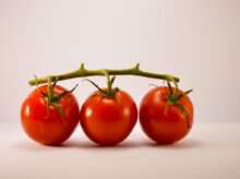 three cherry tomatoes