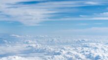 above-cloud photo of blue skies