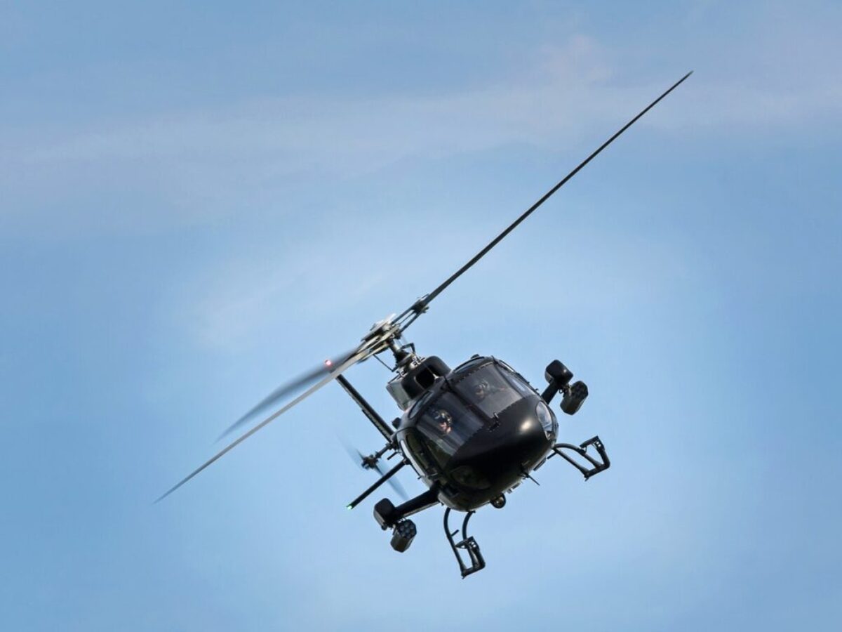 Helicopter on Side Ways