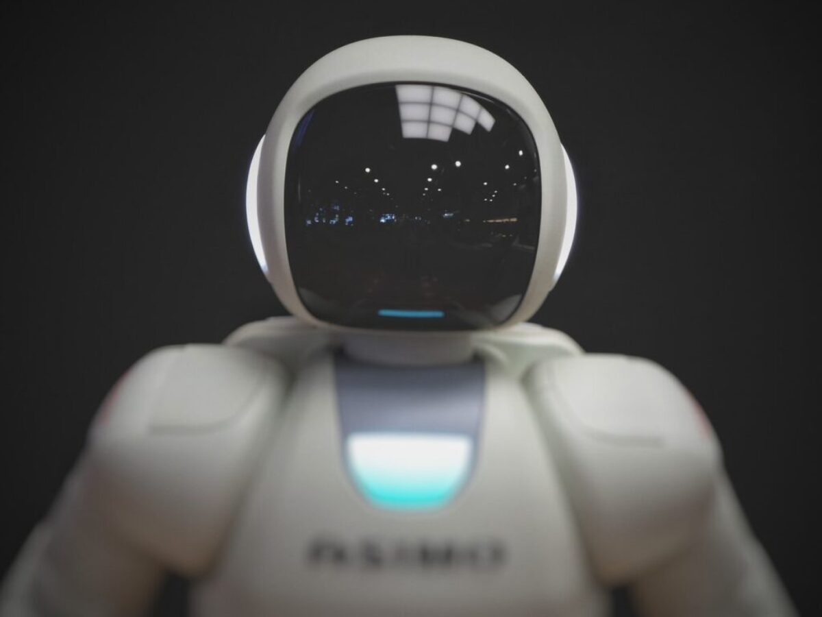 white robot wallpaper