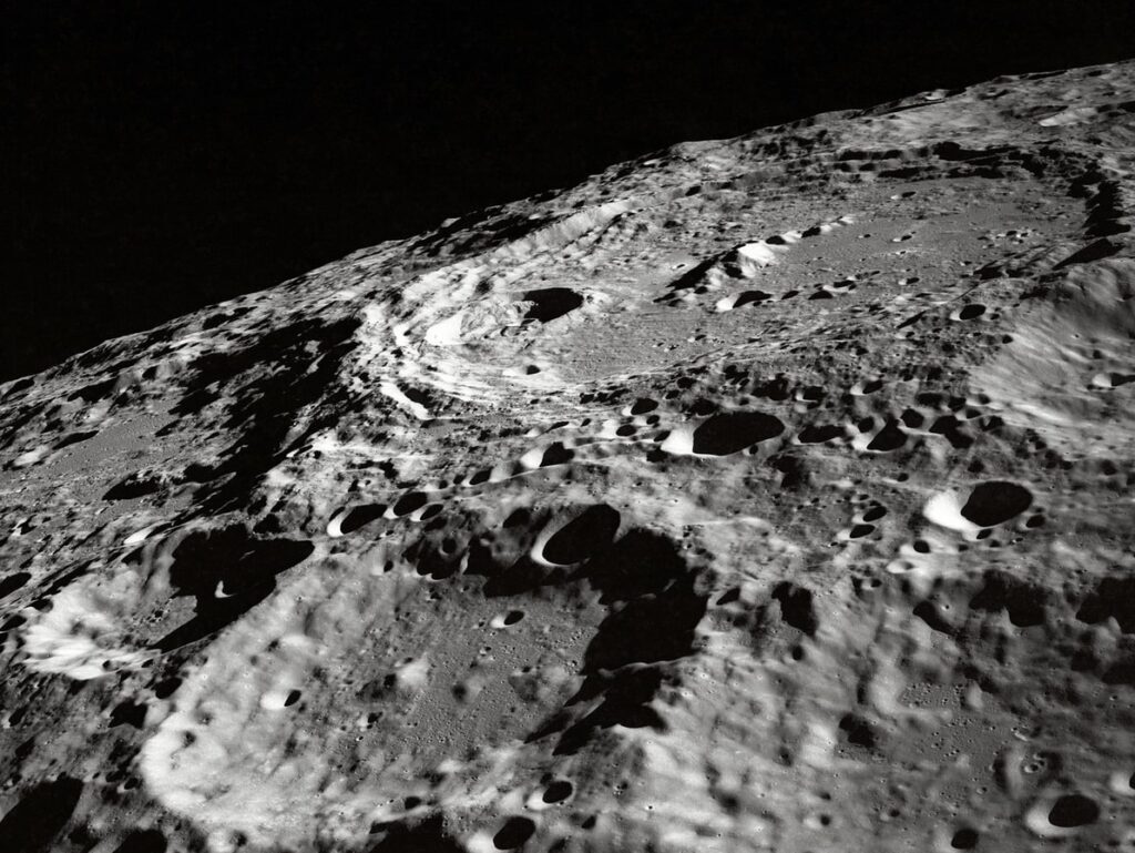 photo of moon surface