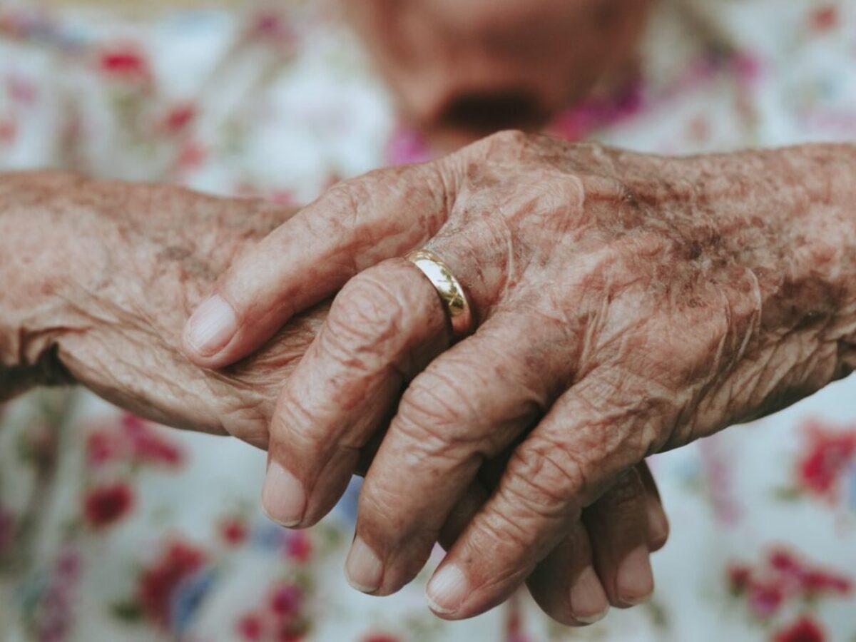 man in gold wedding band