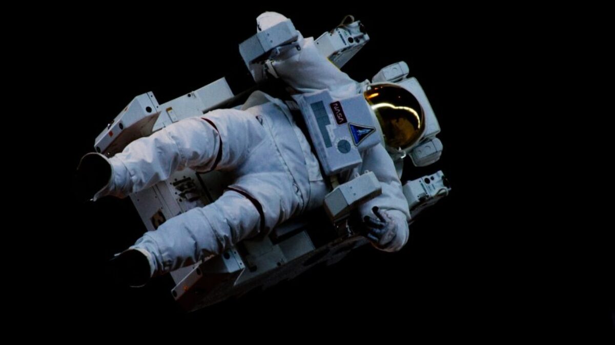 astronaut floating in space