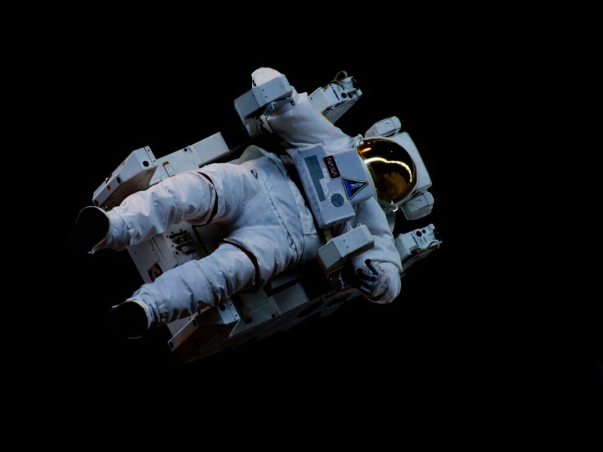 astronaut floating in space