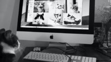 silver imac with keyboard and mouse