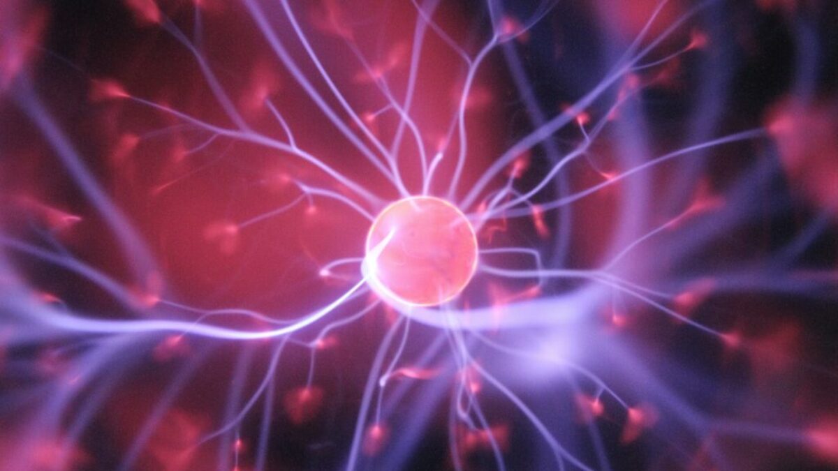 purple and pink plasma ball
