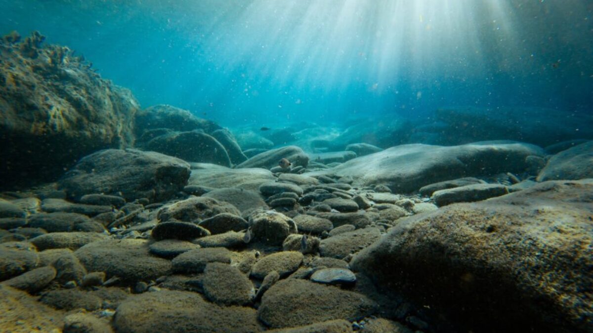 rocks on sea bed