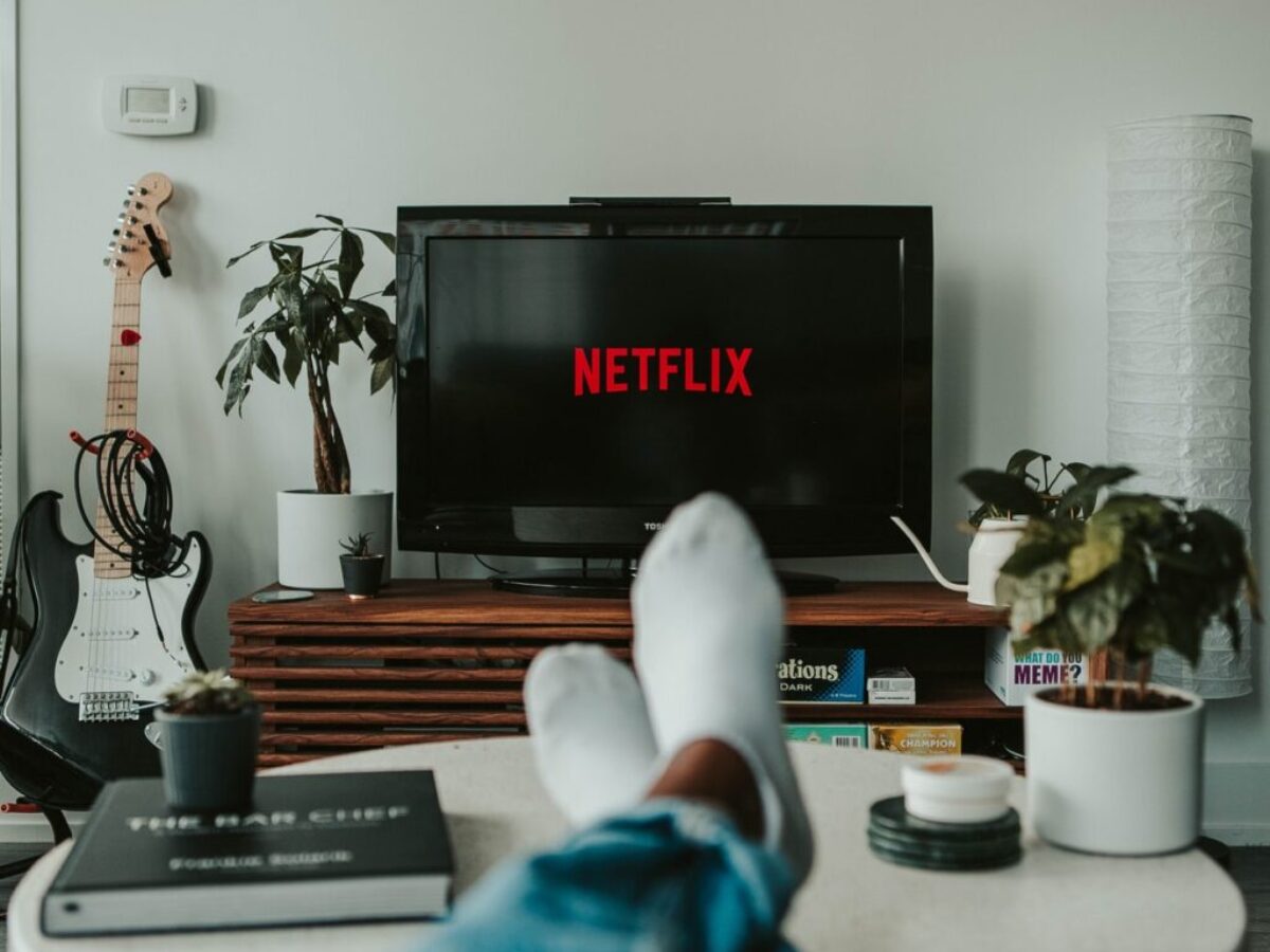 black flat screen tv turned on displaying 11