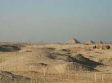 Saqqara vista delle piramidi a Nord