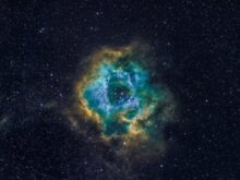 blue and black galaxy illustration